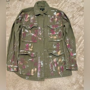 Top shop Military with paint looking jacket